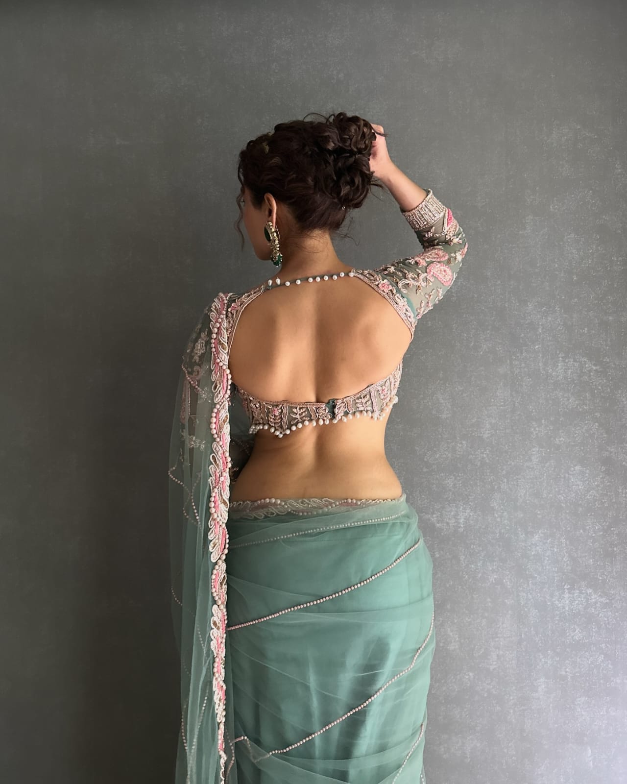 Aqua Radiance Saree