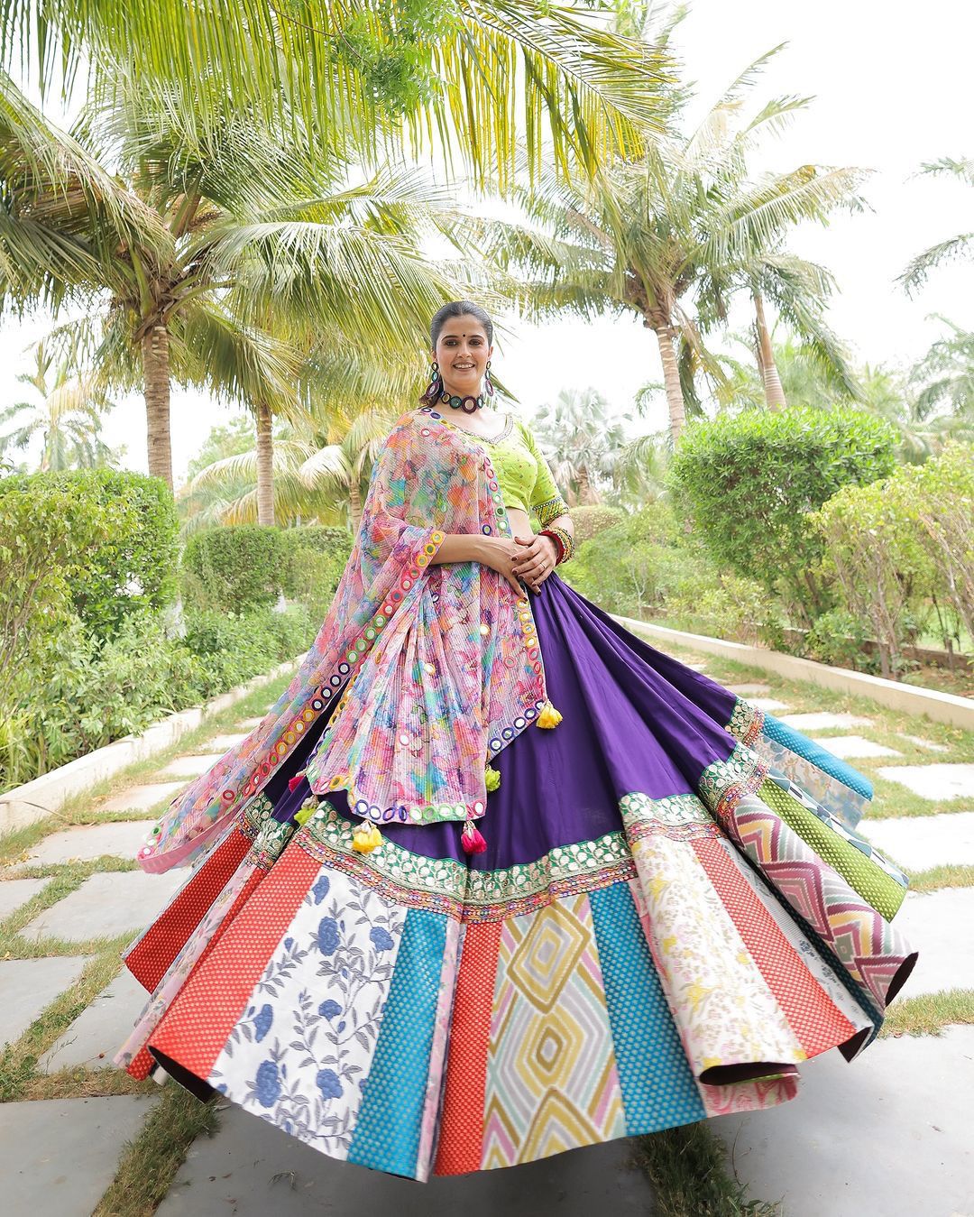 Royal Multicolored Navratri Lehenga Choli