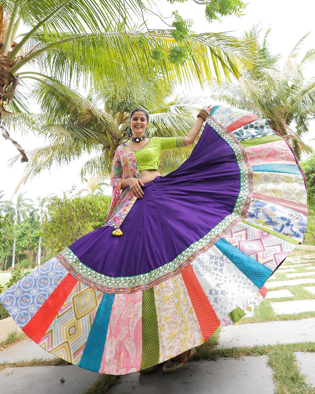 Royal Multicolored Navratri Lehenga Choli