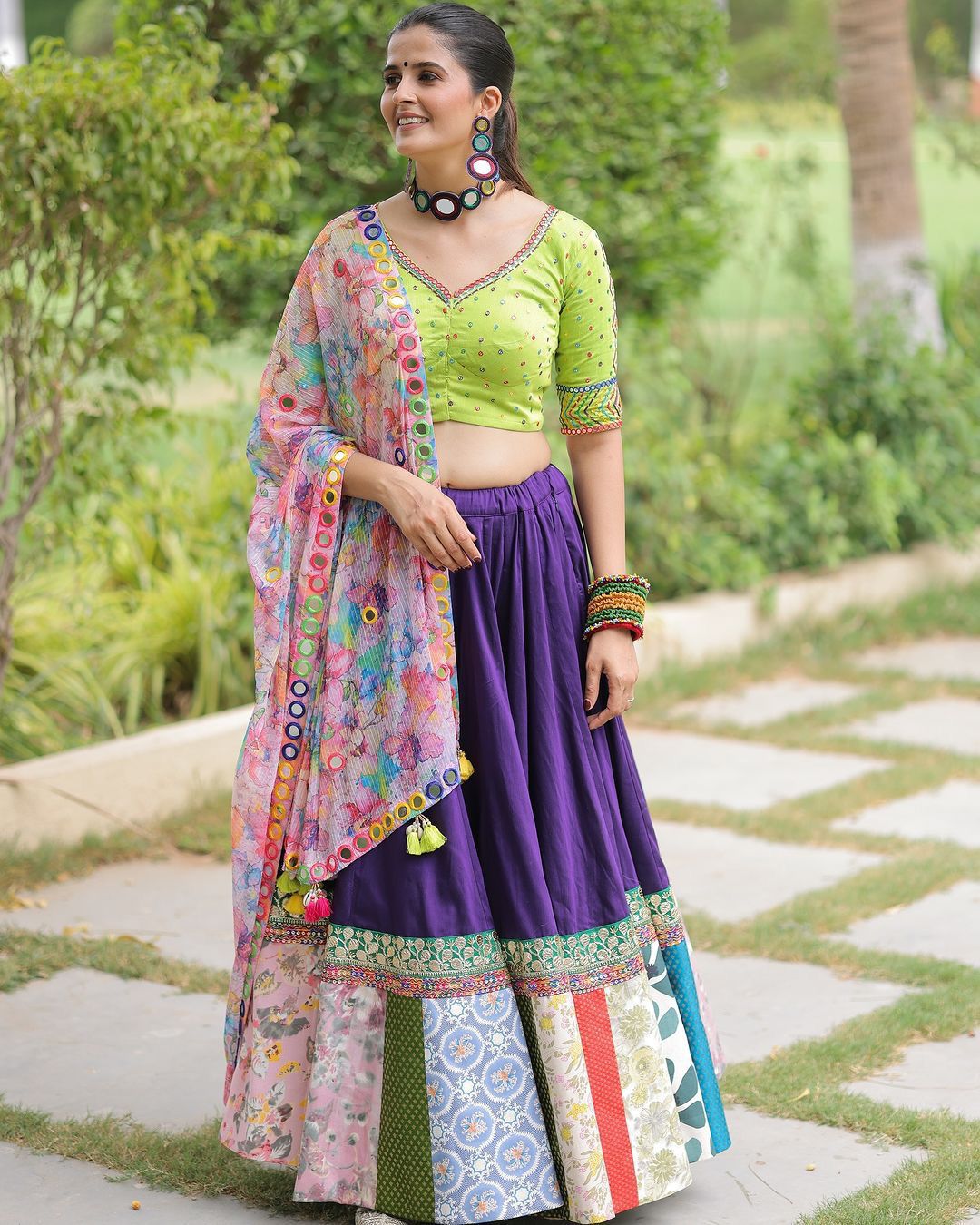 Royal Multicolored Navratri Lehenga Choli