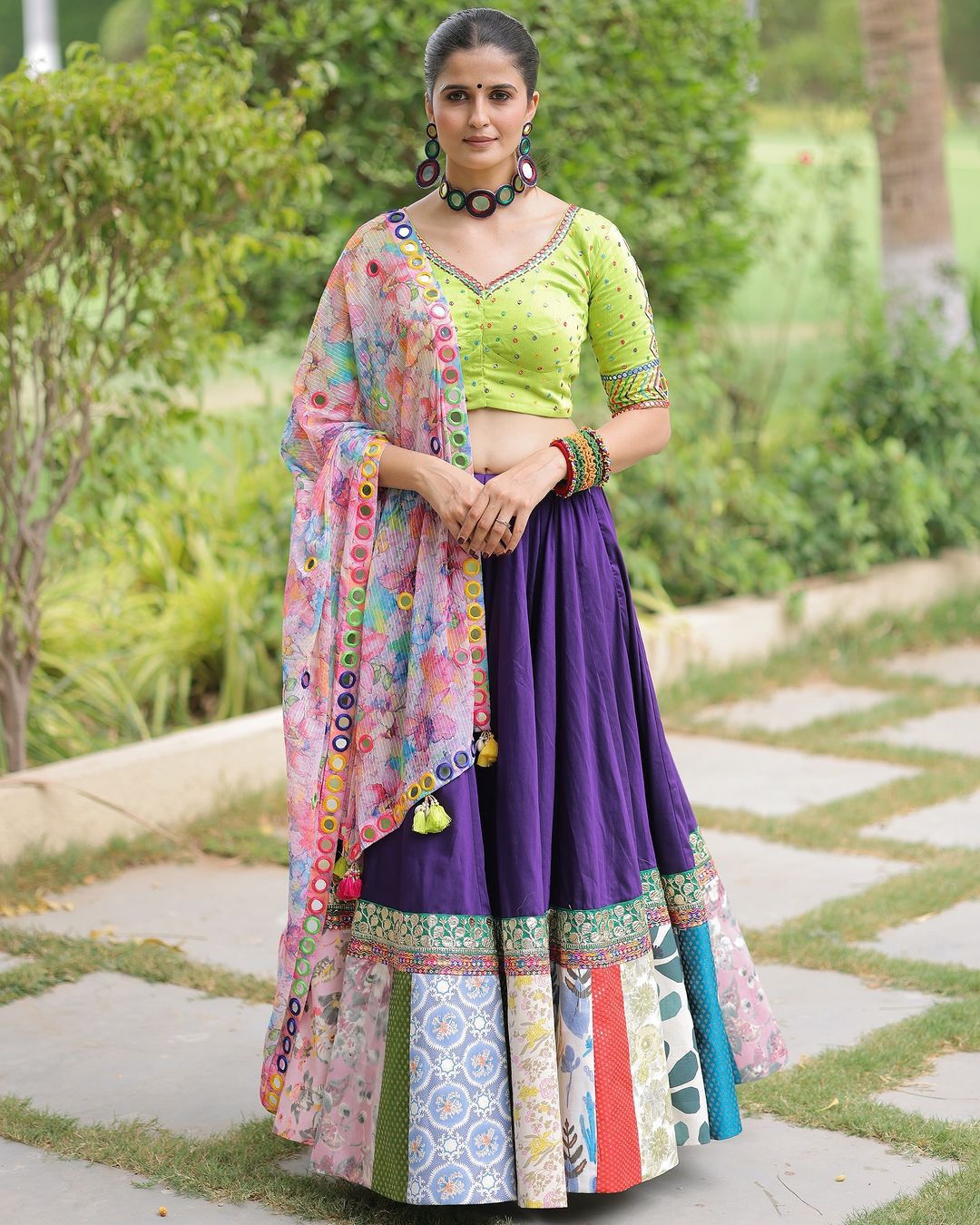 Royal Multicolored Navratri Lehenga Choli