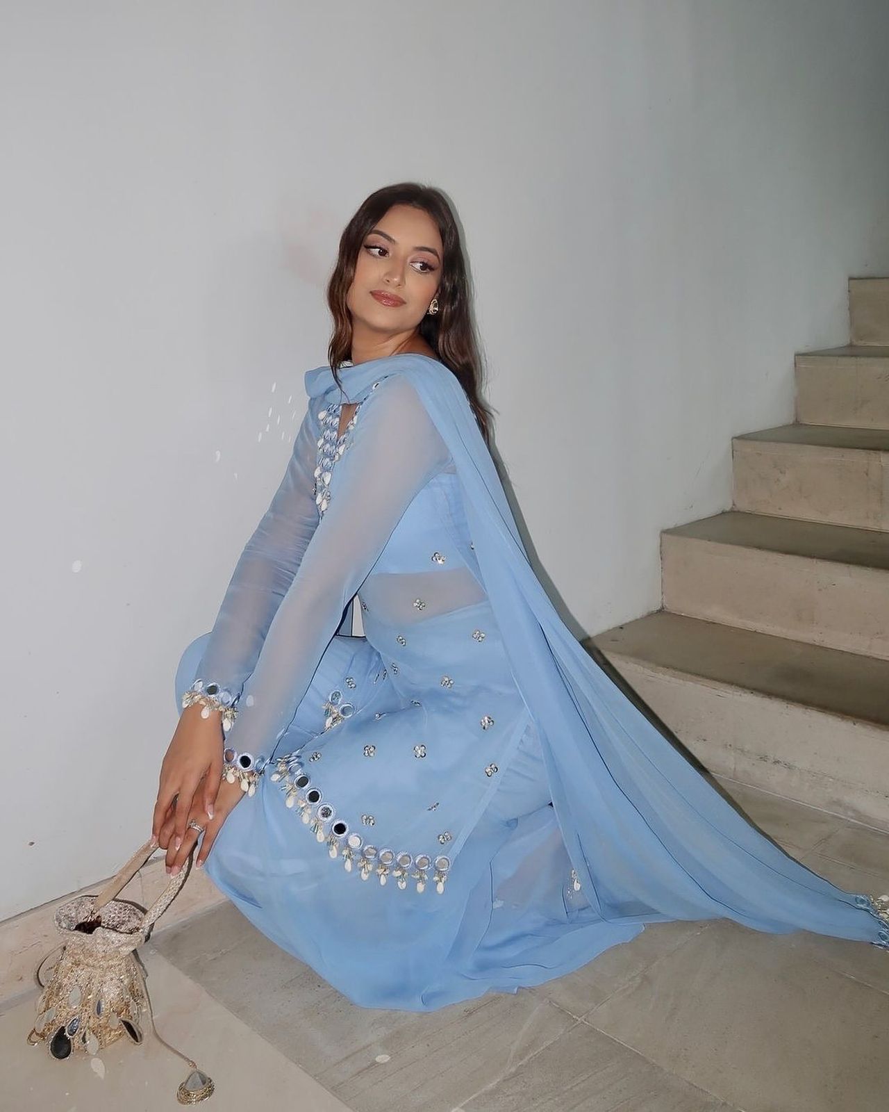 Tarang Pastel Blue Suit Set