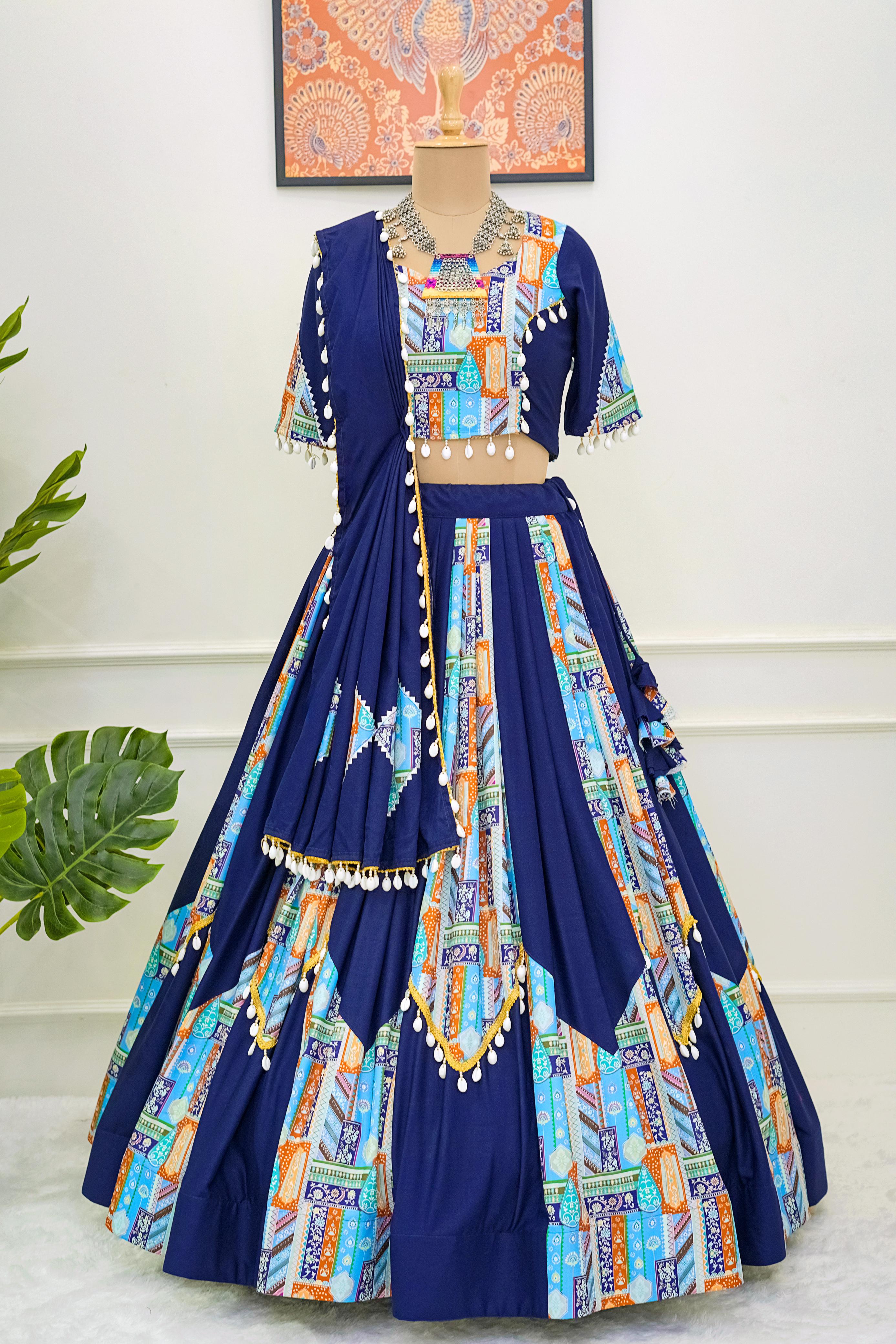 Dark Blue Reverie Lehenga Choli