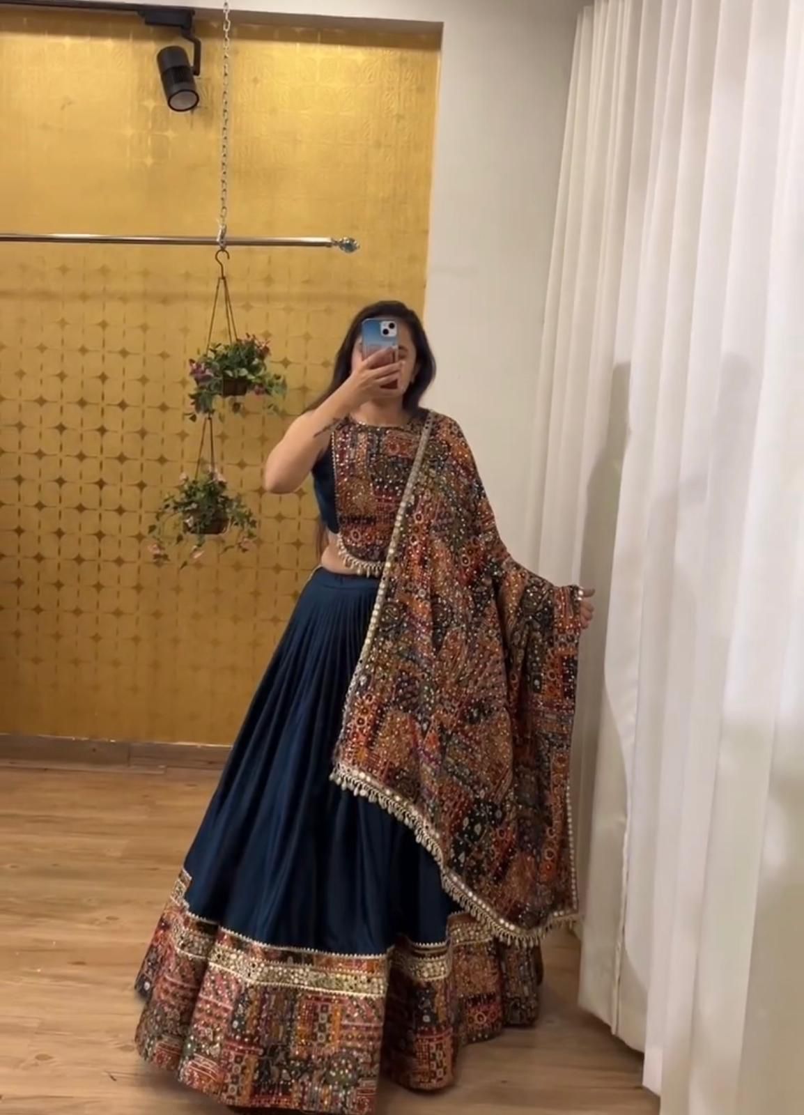 Elegant Black Navratri Lehenga choli