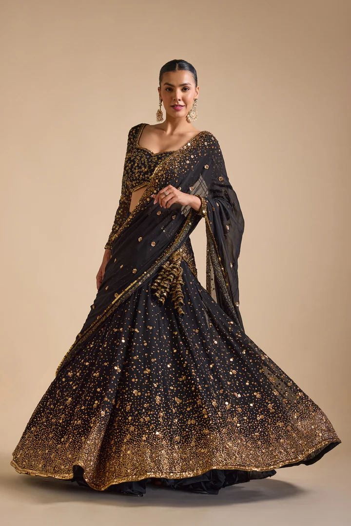 Celestial Charm Black Lehenga Choli