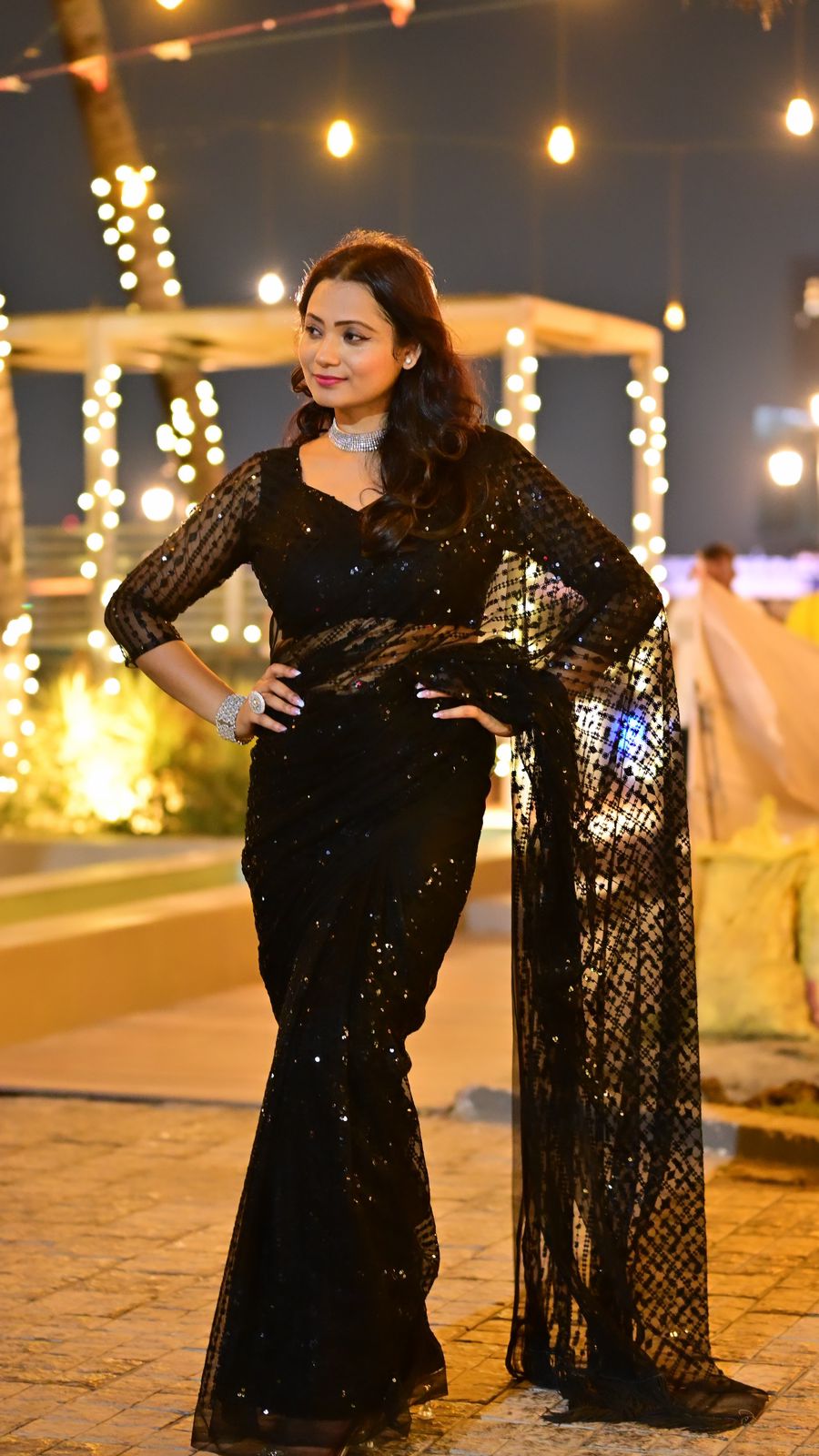 Noir Elegance Black Saree