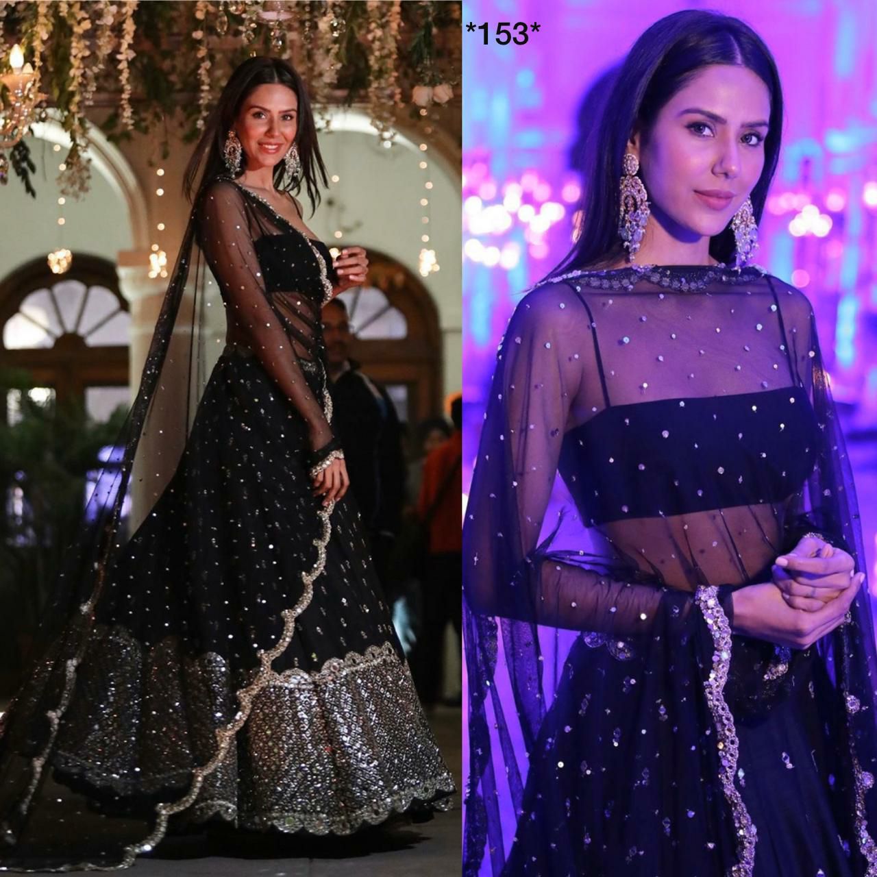 Black Dahlia Lehenga Choli Set