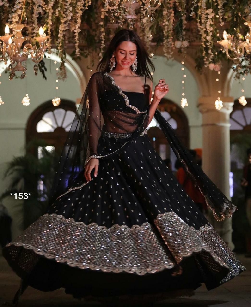 Black Dahlia Lehenga Choli Set