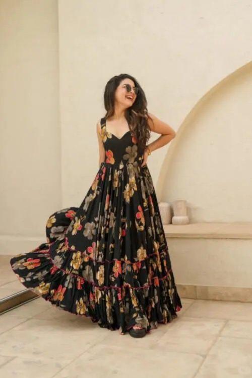 Vivid Elegance Anarkali Gown