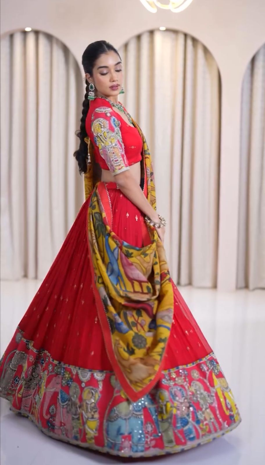 Royal Ember Lehenga Set