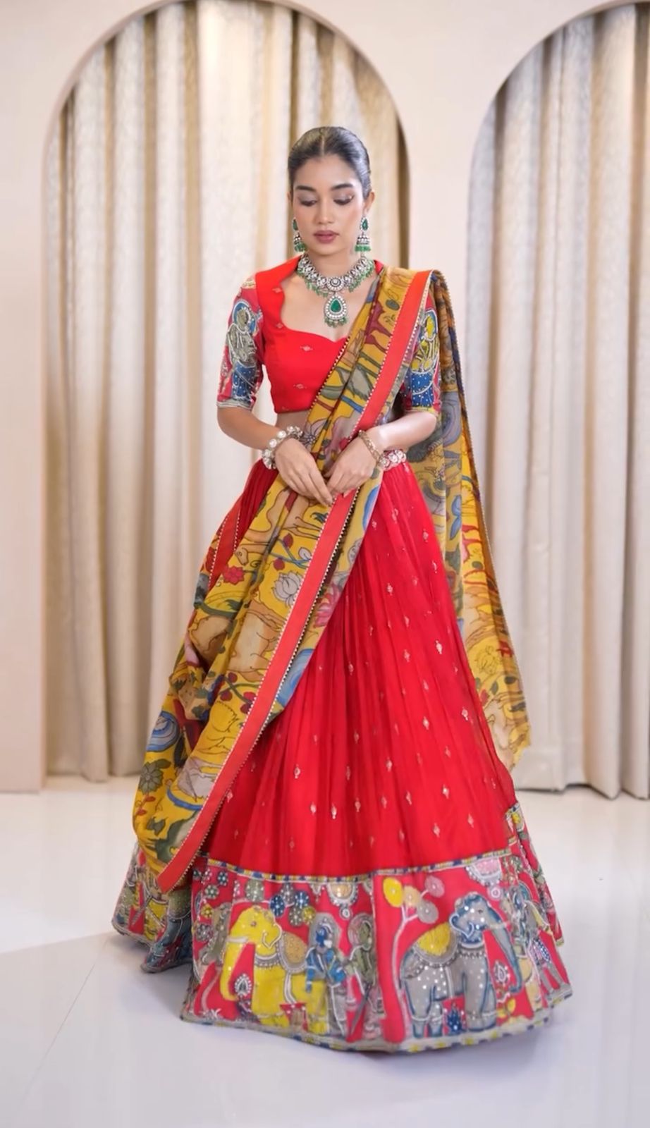 Royal Ember Lehenga Set