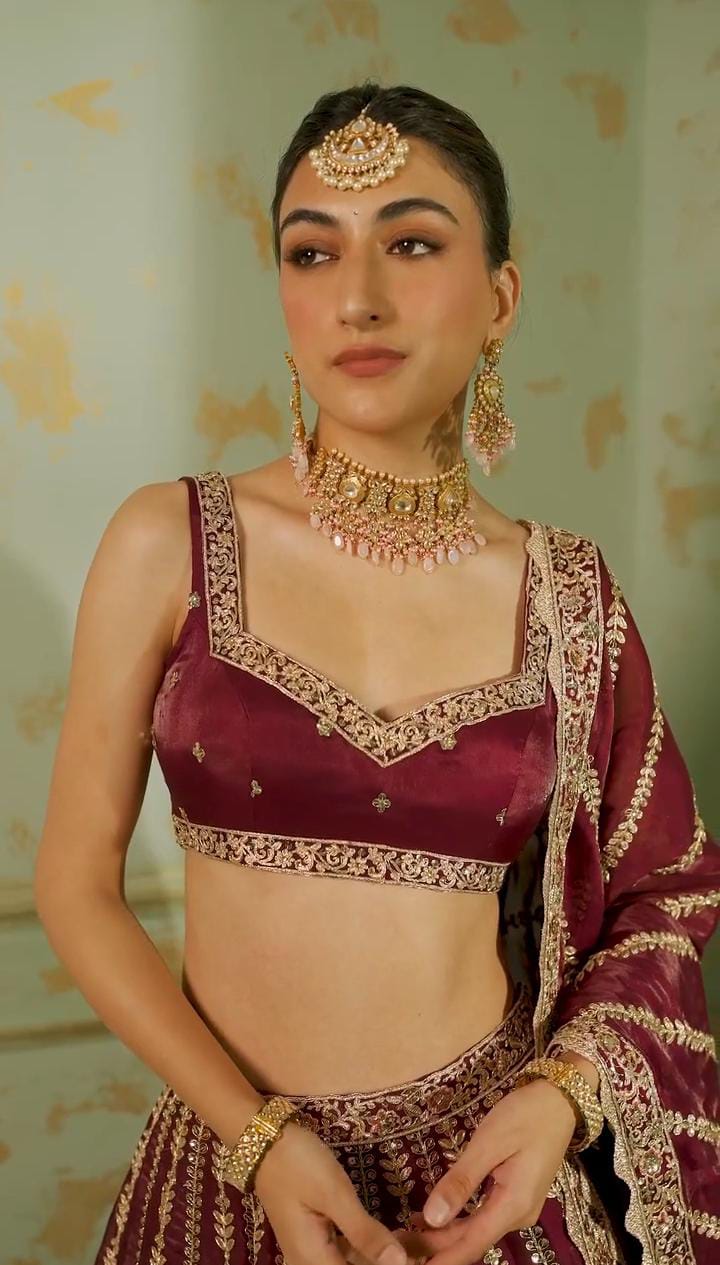 Crimson Empress Lehenga Set