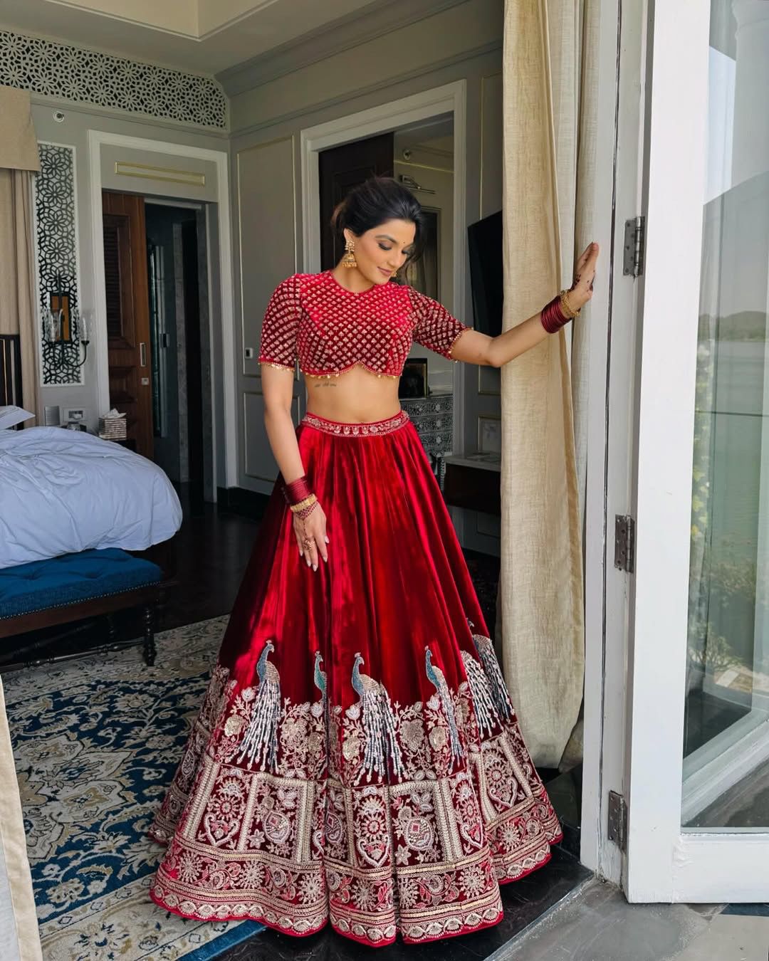 Imperial Velvet Lehenga Set