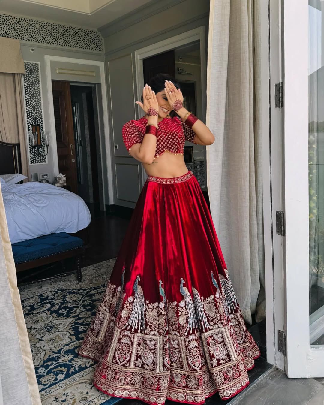 Imperial Velvet Lehenga Set