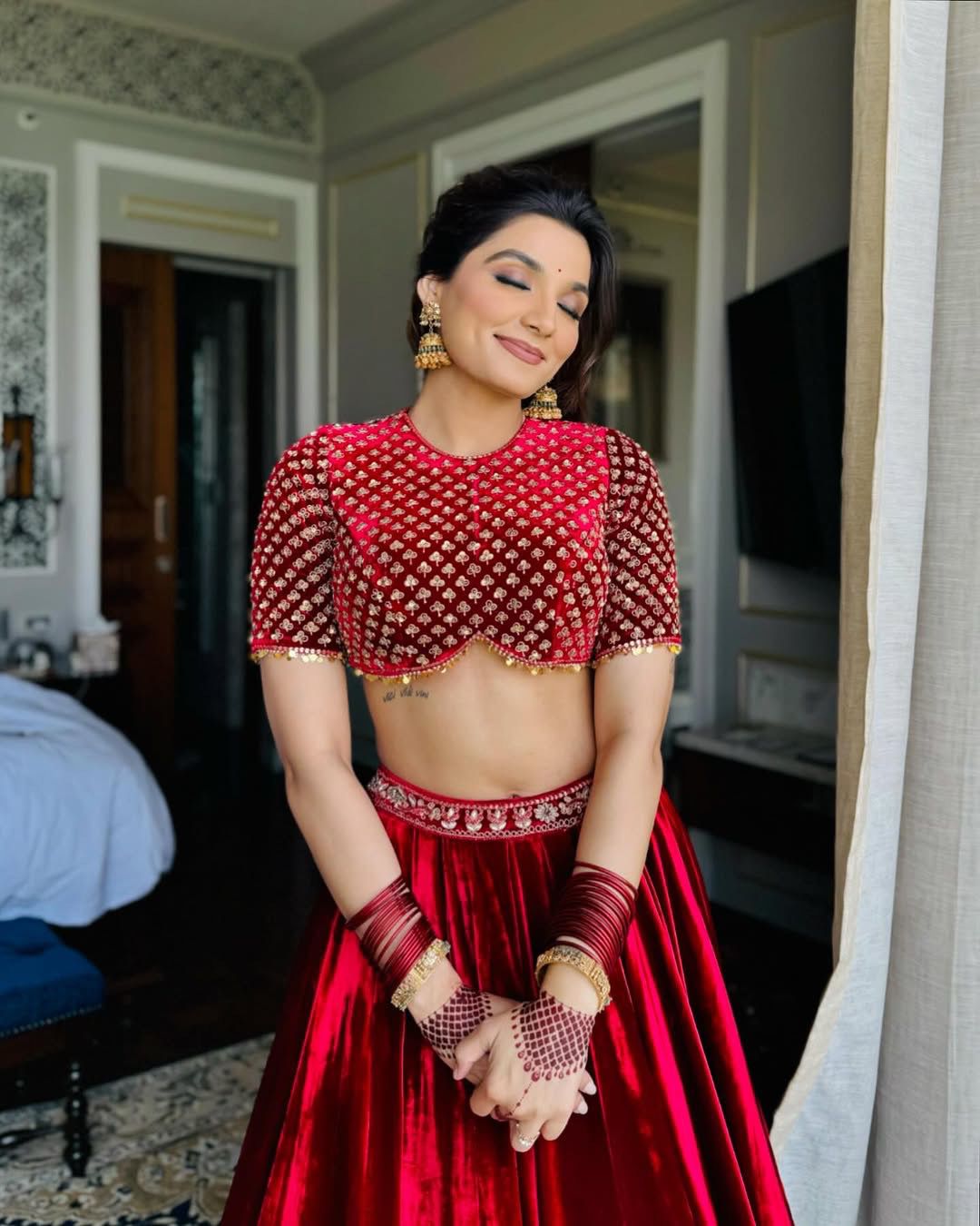 Imperial Velvet Lehenga Set