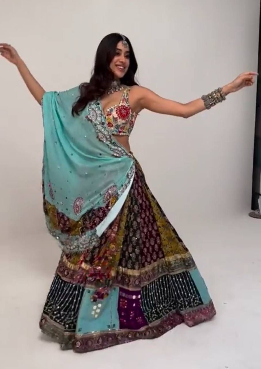 Rajwada Neela Lehenga choli