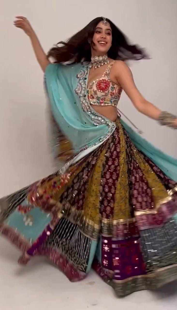 Rajwada Neela Lehenga choli