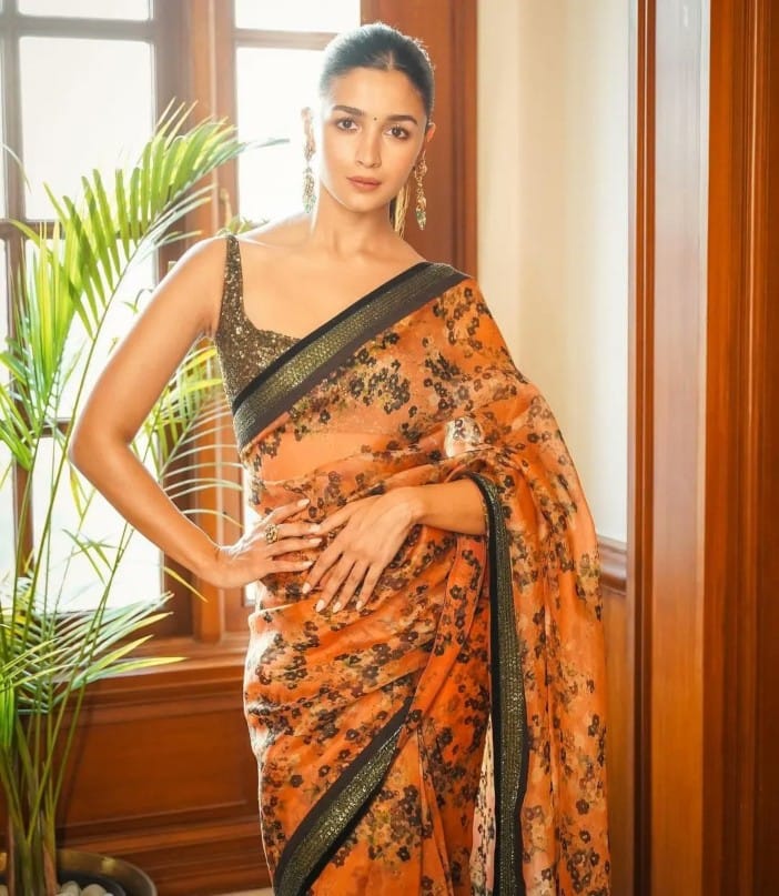 Alia Silken Blossom Saree