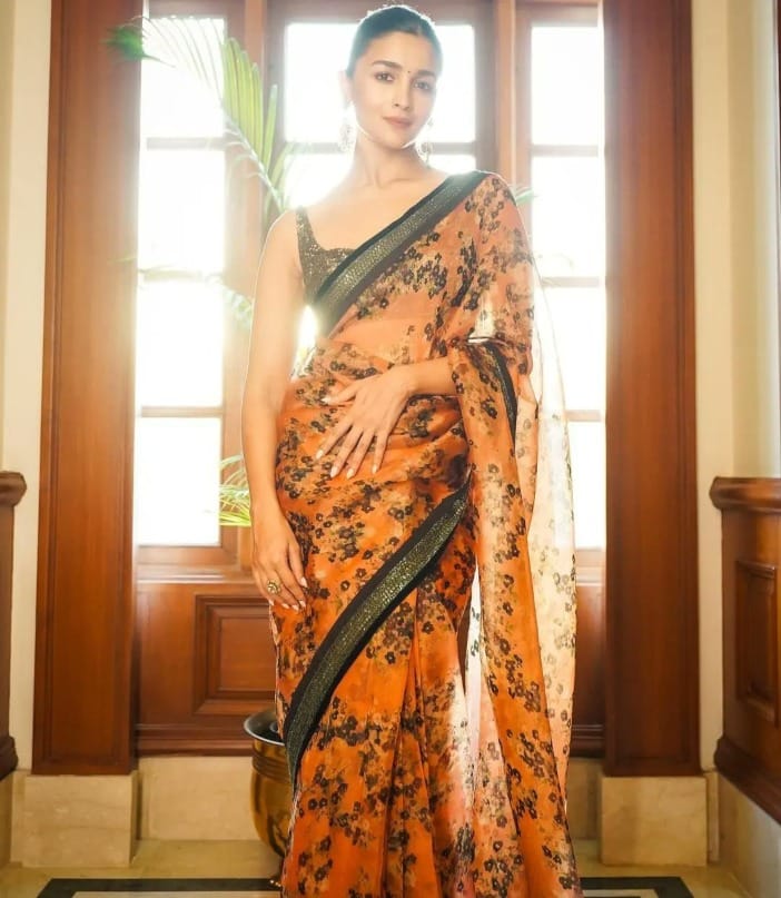 Alia Silken Blossom Saree