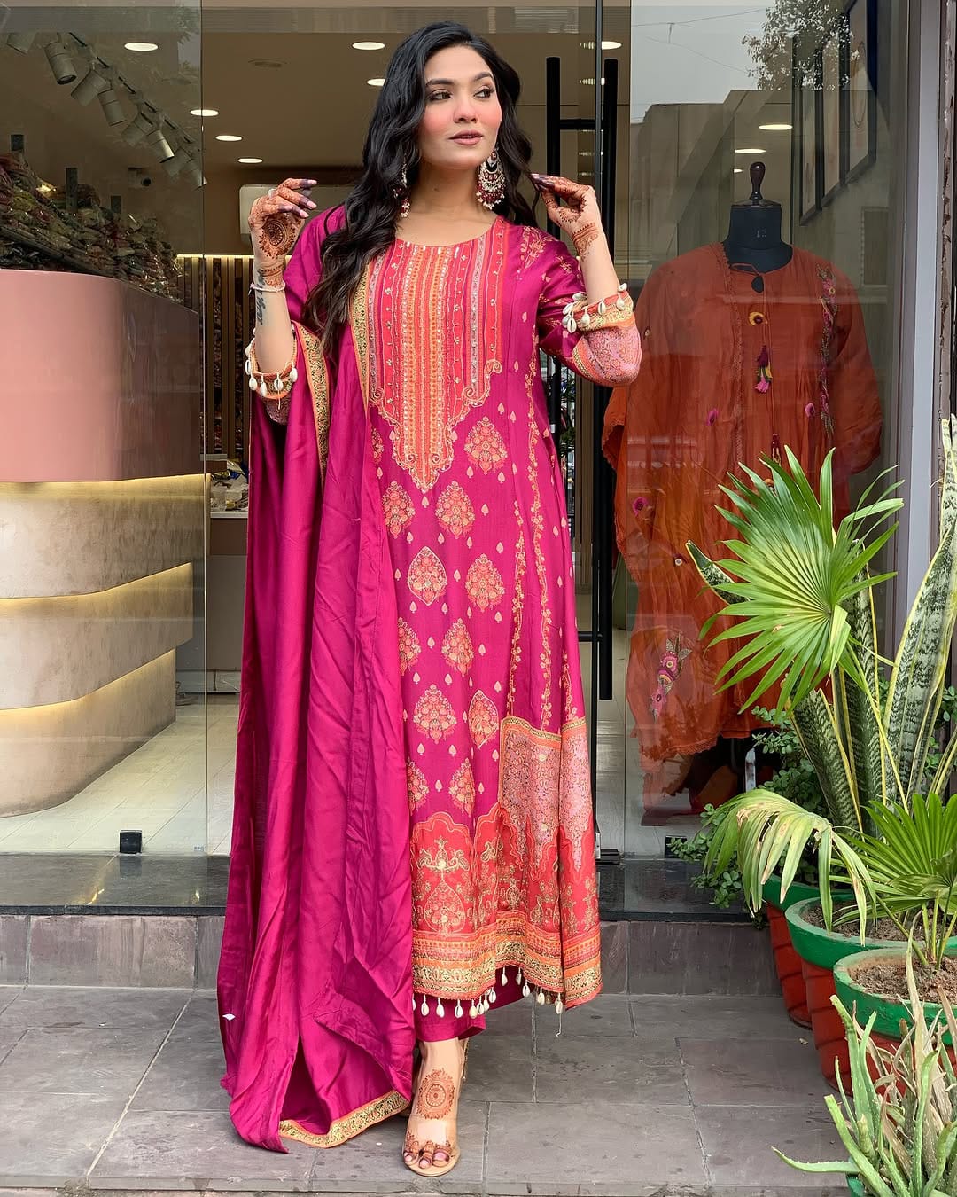 Reshmi Pink Pakistani Salwar Suit