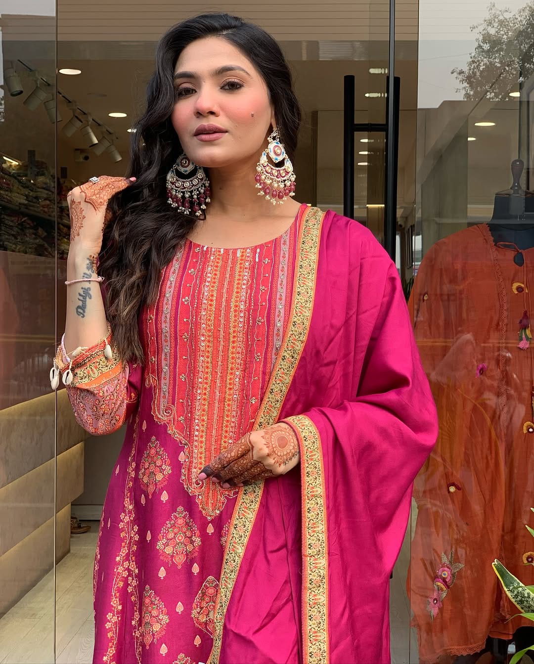 Reshmi Pink Pakistani Salwar Suit