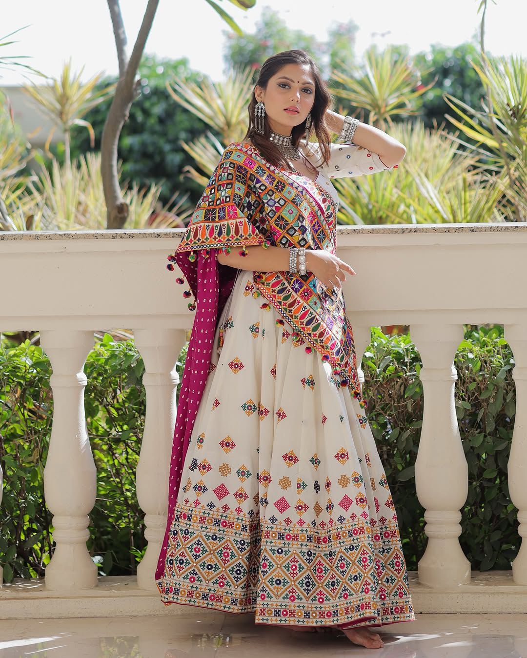 Gulabi Garba Navratri Lehenga Choli