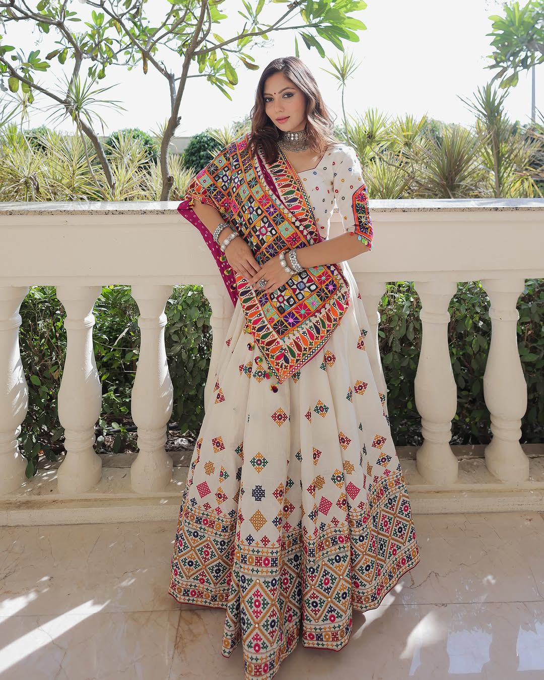 Gulabi Garba Navratri Lehenga Choli