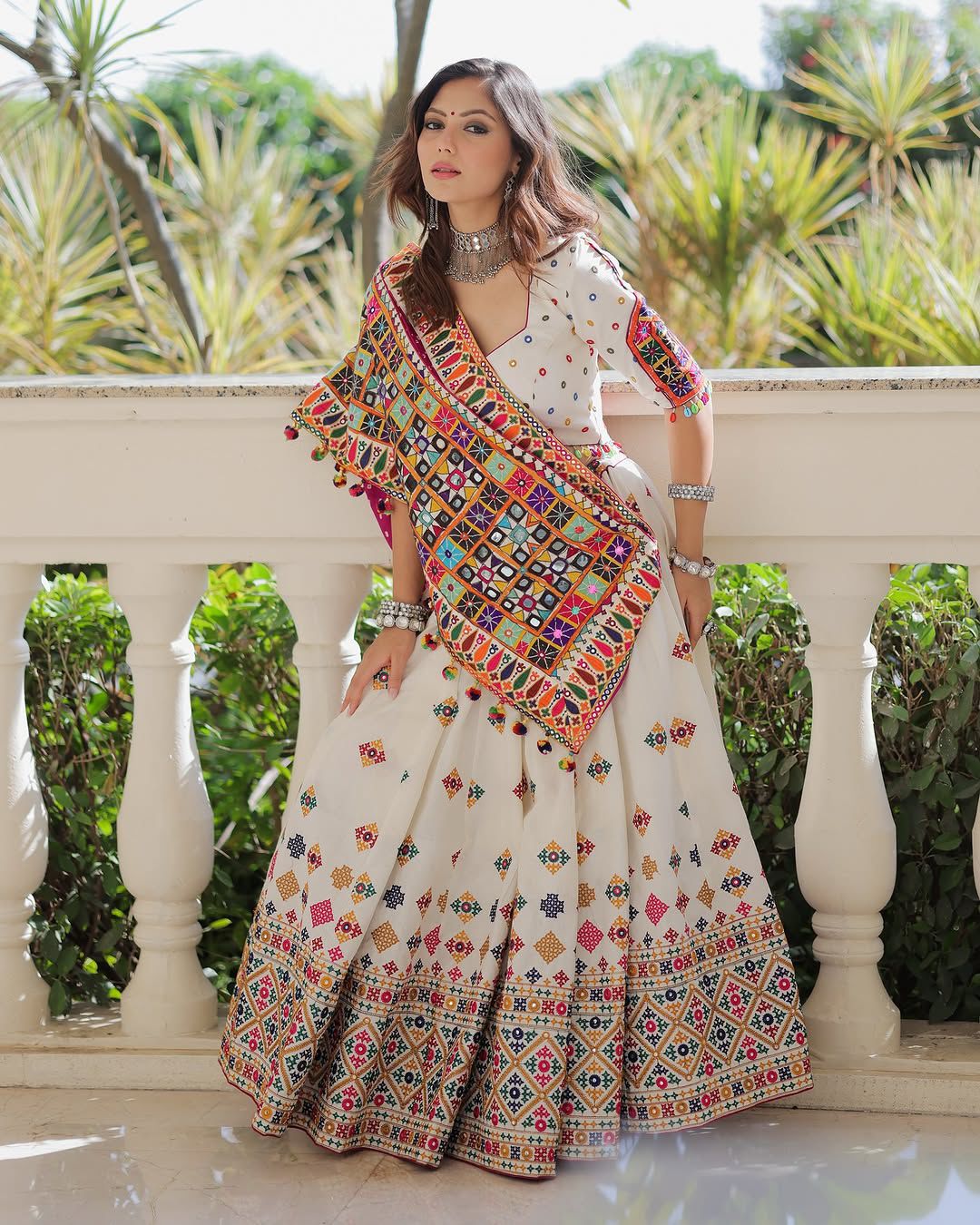 Gulabi Garba Navratri Lehenga Choli