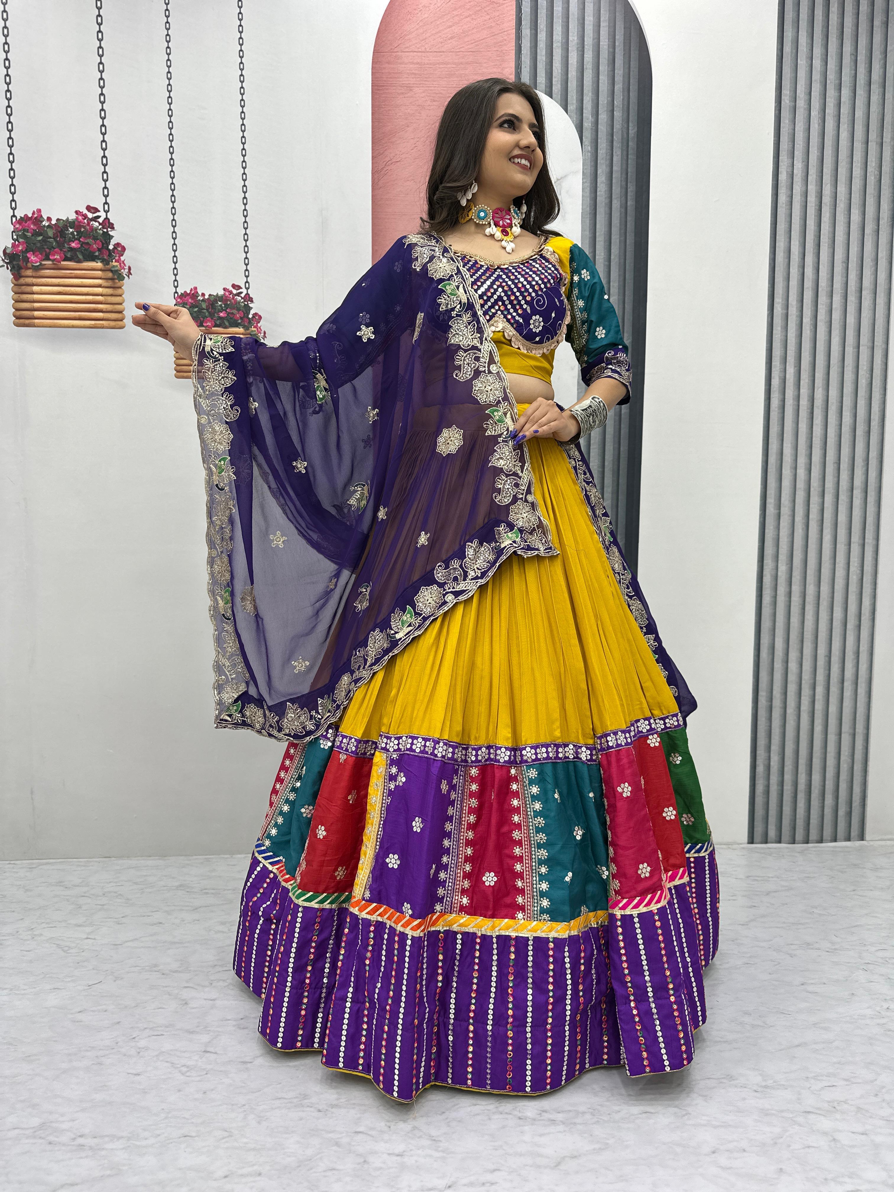 Tribhanga Threads Navratri Lehenga Choli