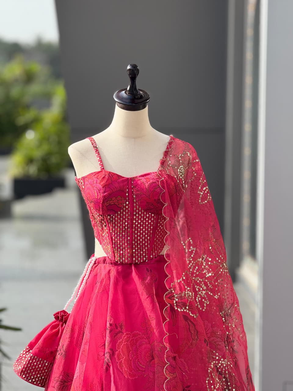 Luna Loom With Batwa Bag Lehenga Choli