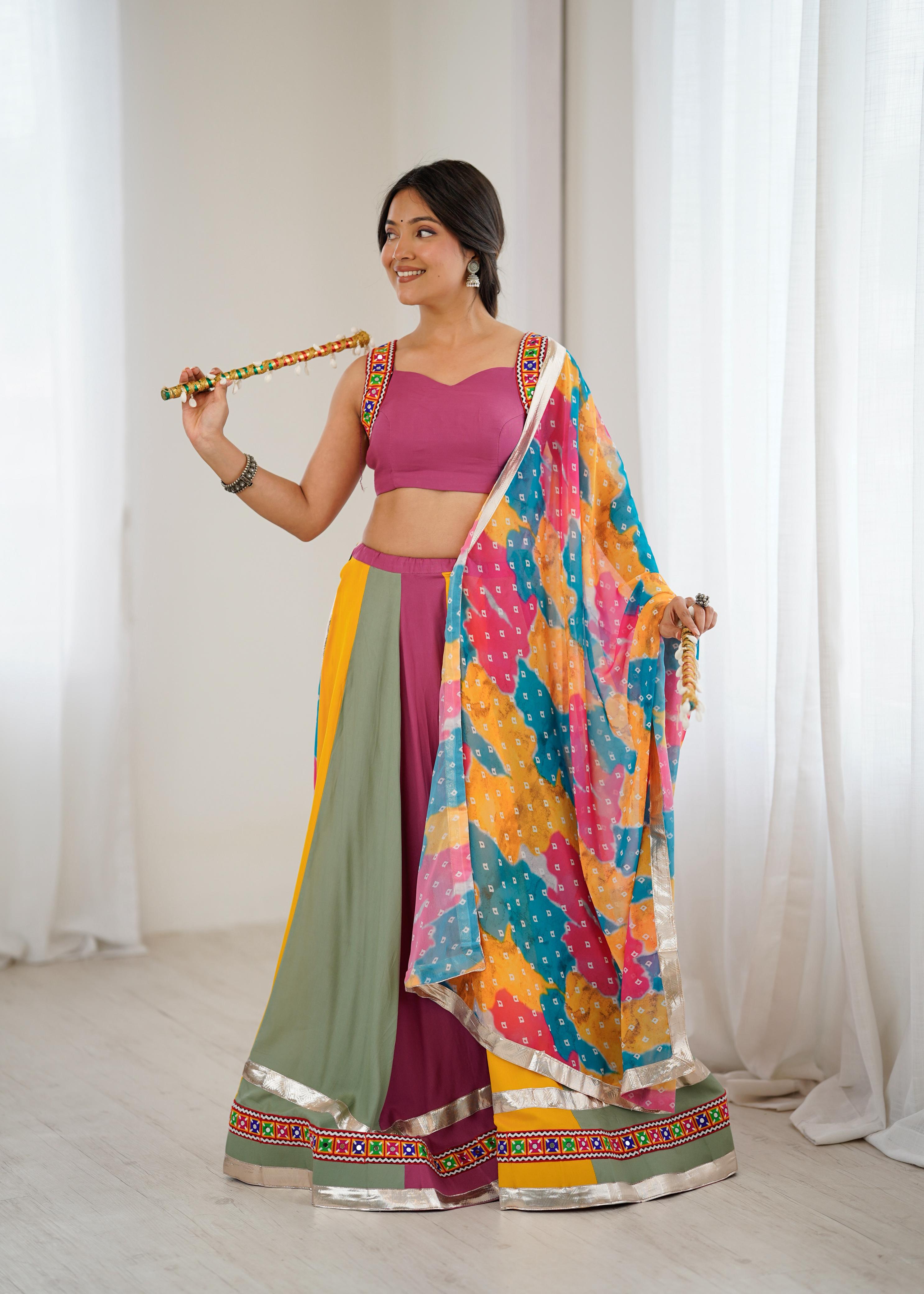 Noorani Rang Navaratri Lehenga Choli