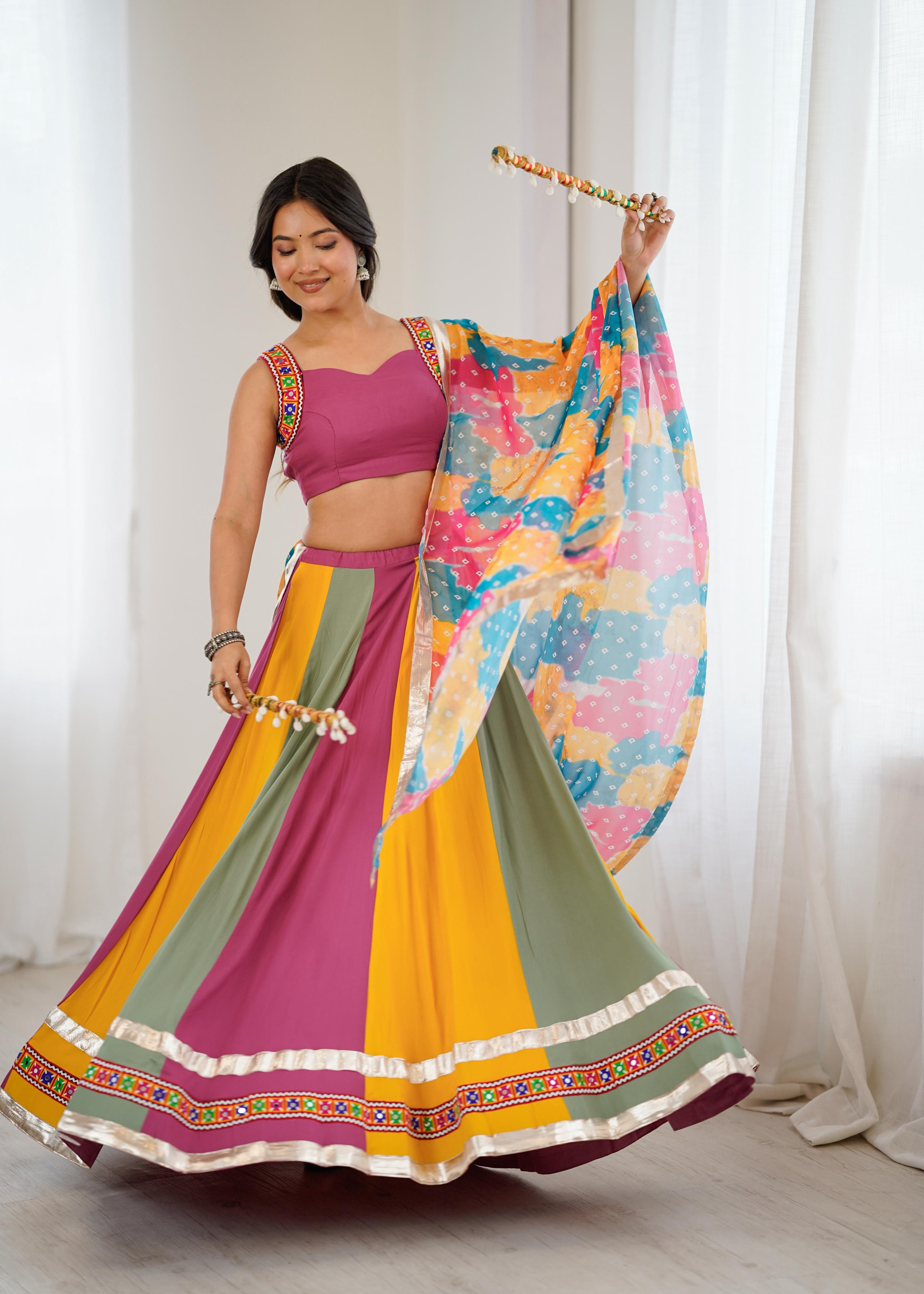 Noorani Rang Navaratri Lehenga Choli