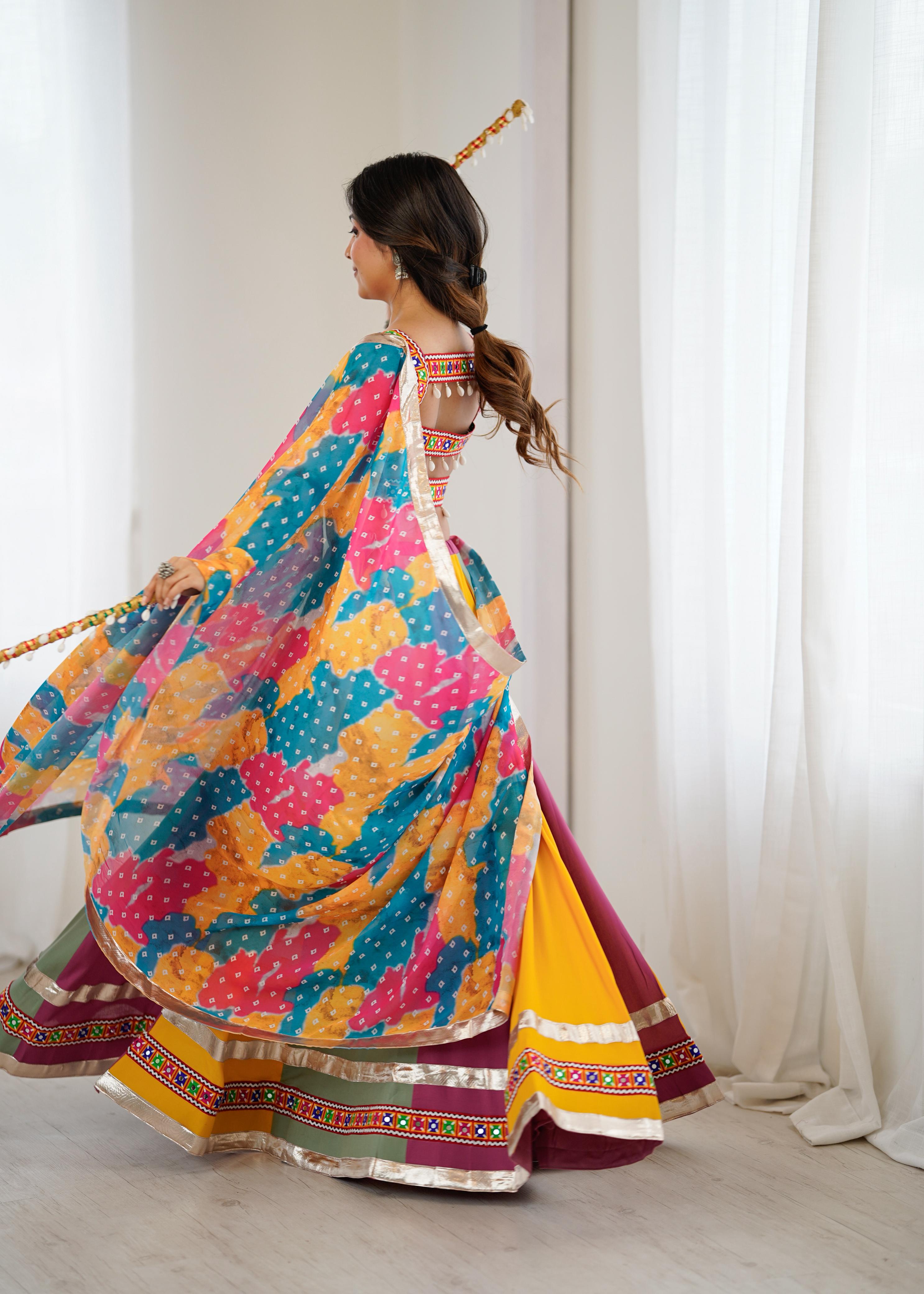 Noorani Rang Navaratri Lehenga Choli