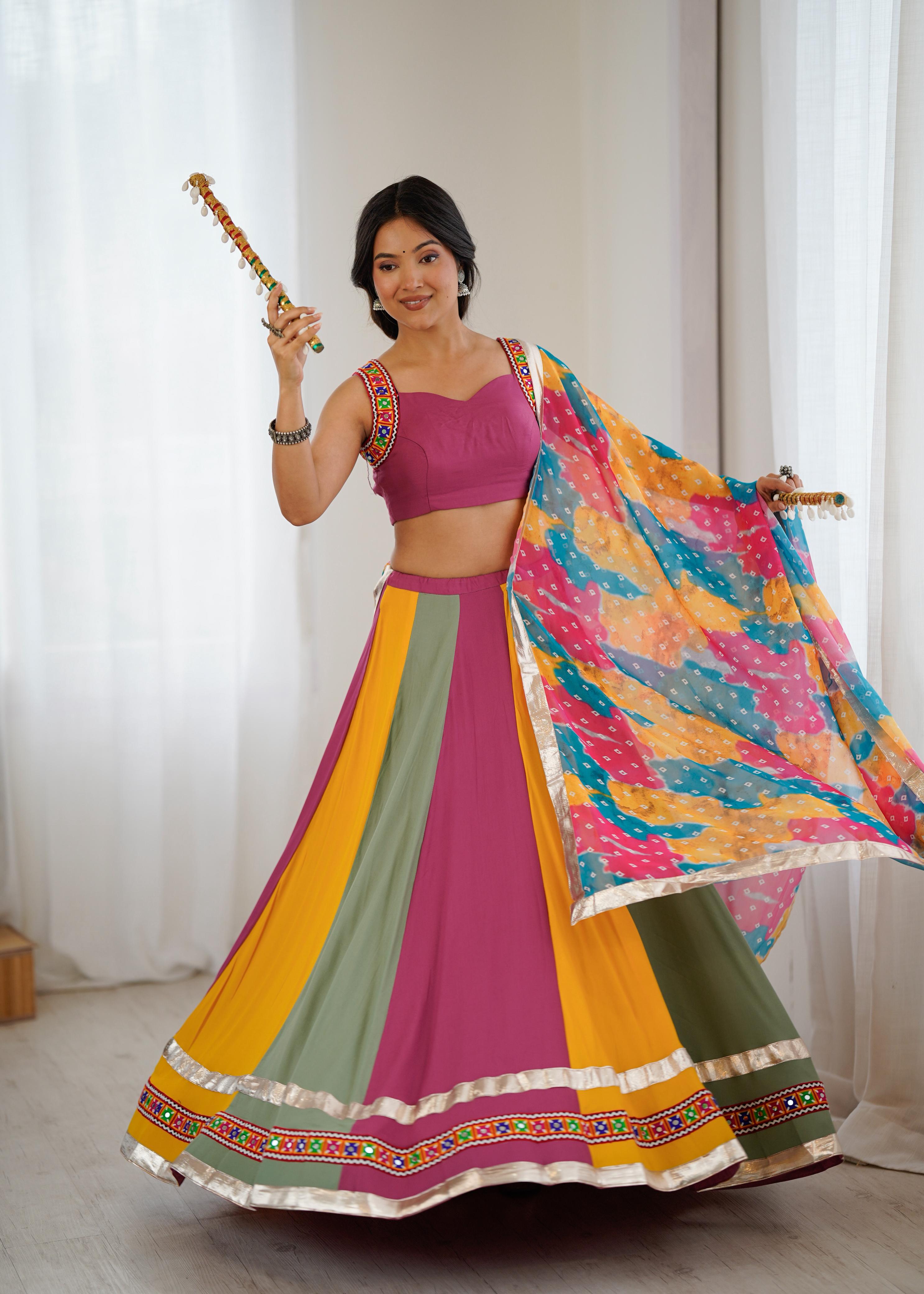 Noorani Rang Navaratri Lehenga Choli