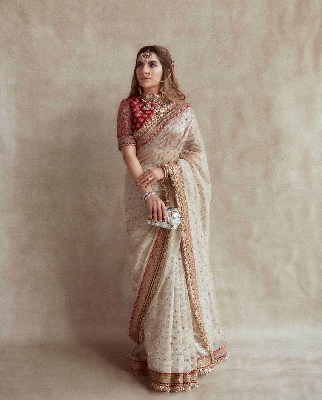 Glitz Zari Bloom Bridal Saree
