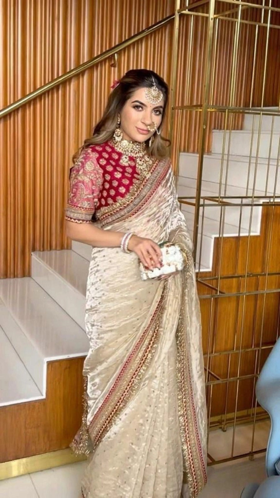 Glitz Zari Bloom Bridal Saree