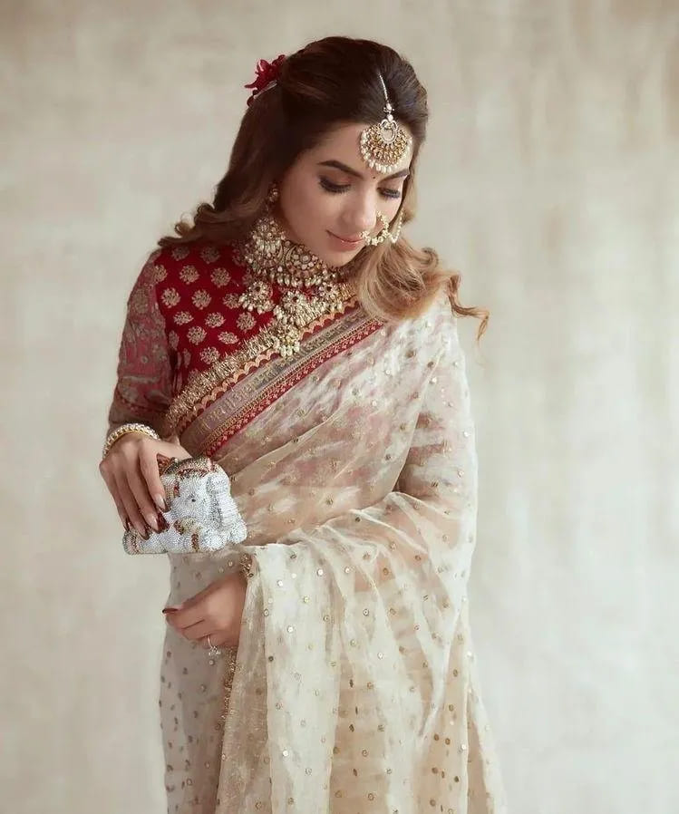 Glitz Zari Bloom Bridal Saree