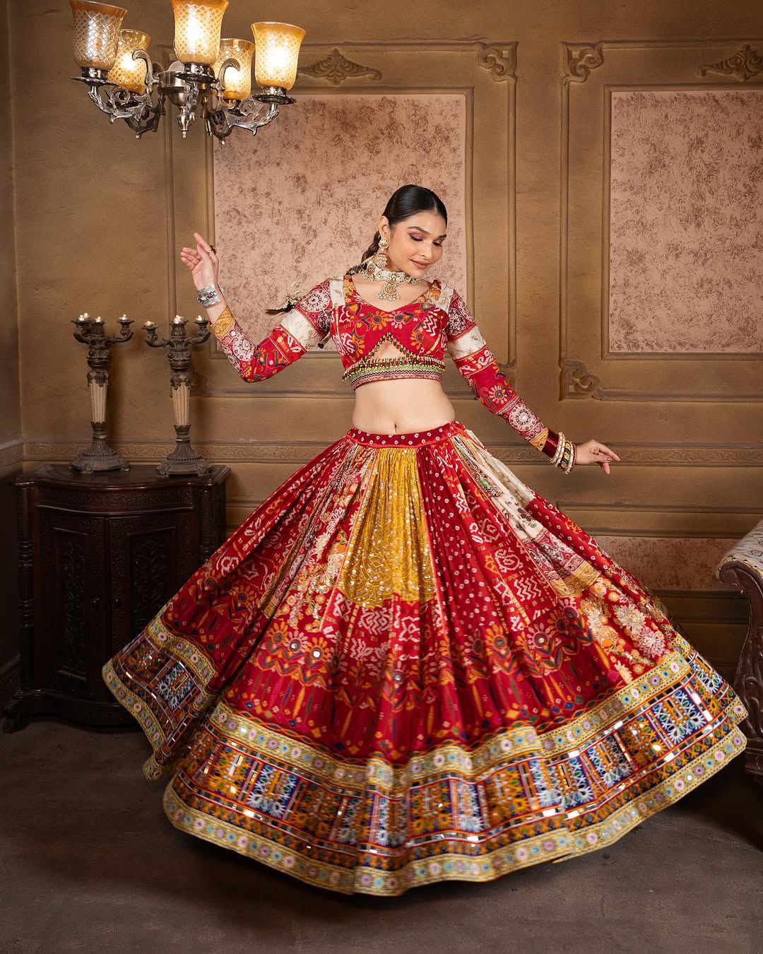 Leheriya Leela Navratri Lehenga Choli