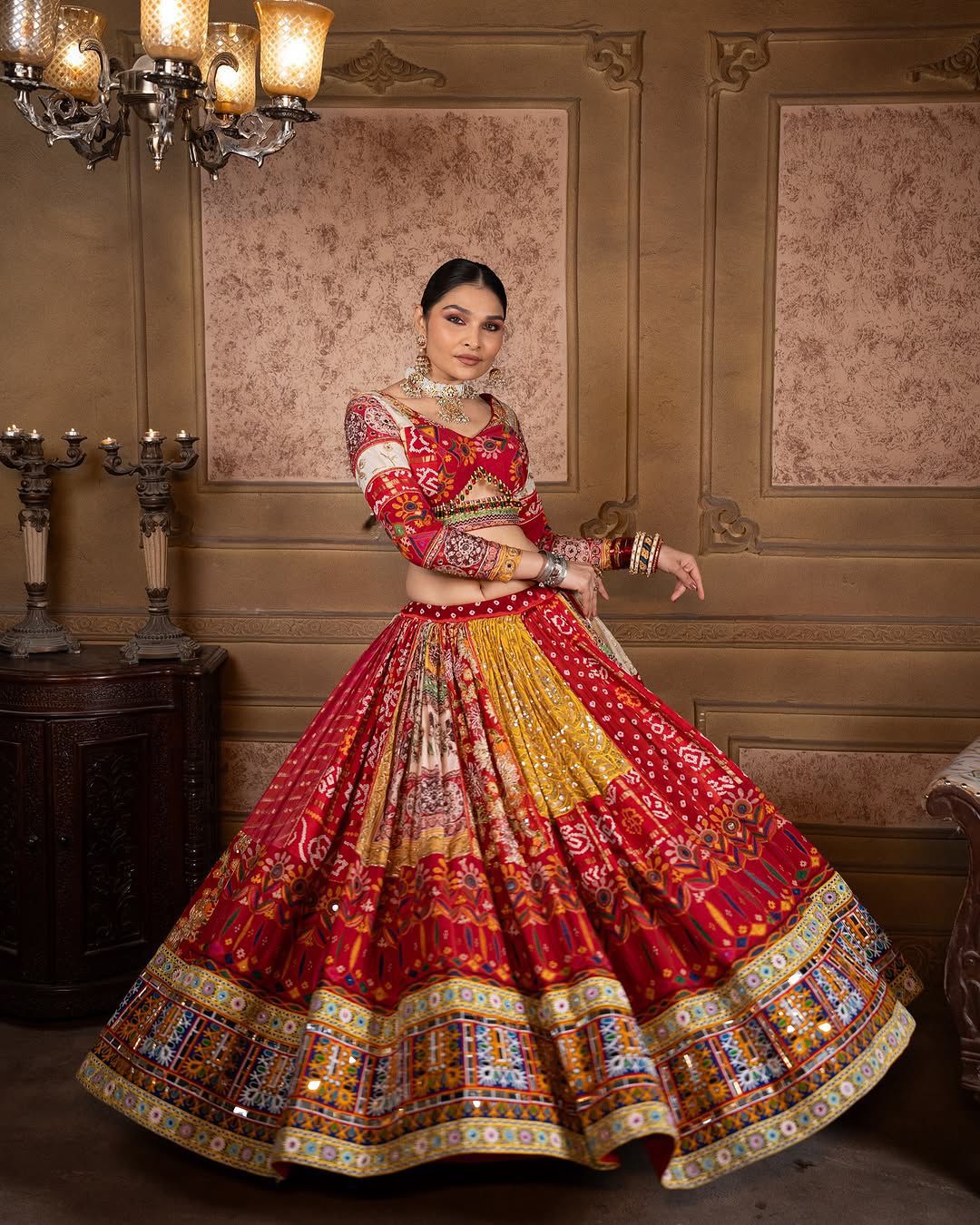 Leheriya Leela Navratri Lehenga Choli