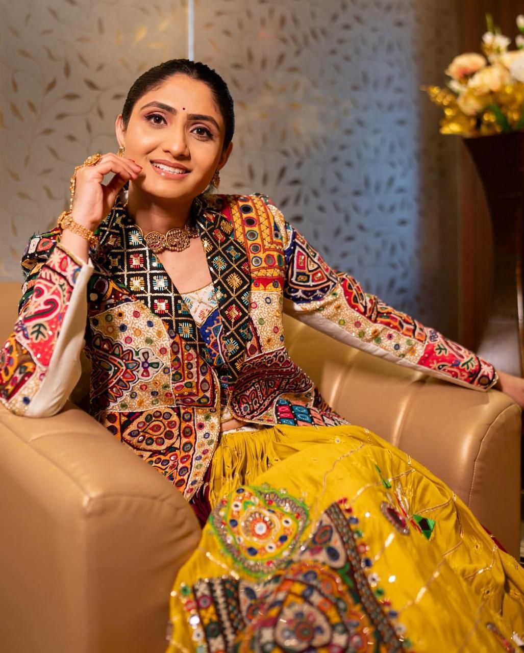 Mandira Moods With Koti Navratri Lehenga Choli