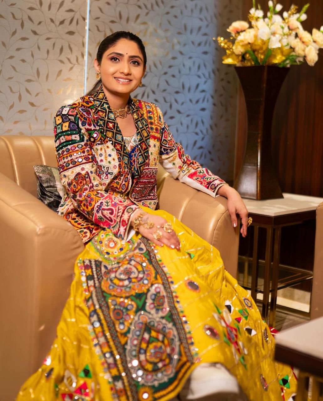 Mandira Moods With Koti Navratri Lehenga Choli