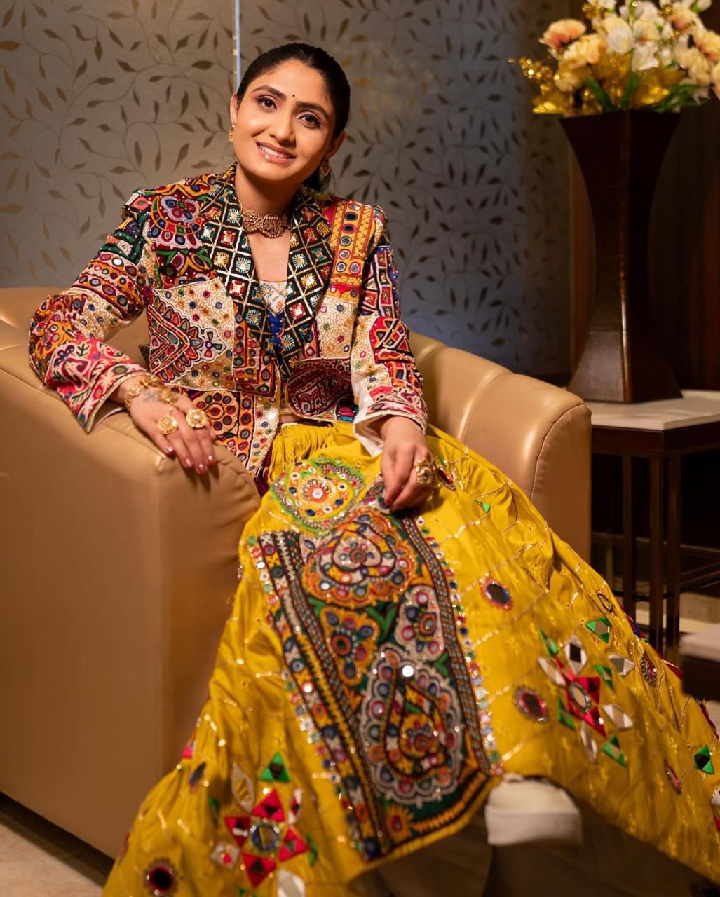 Mandira Moods With Koti Navratri Lehenga Choli