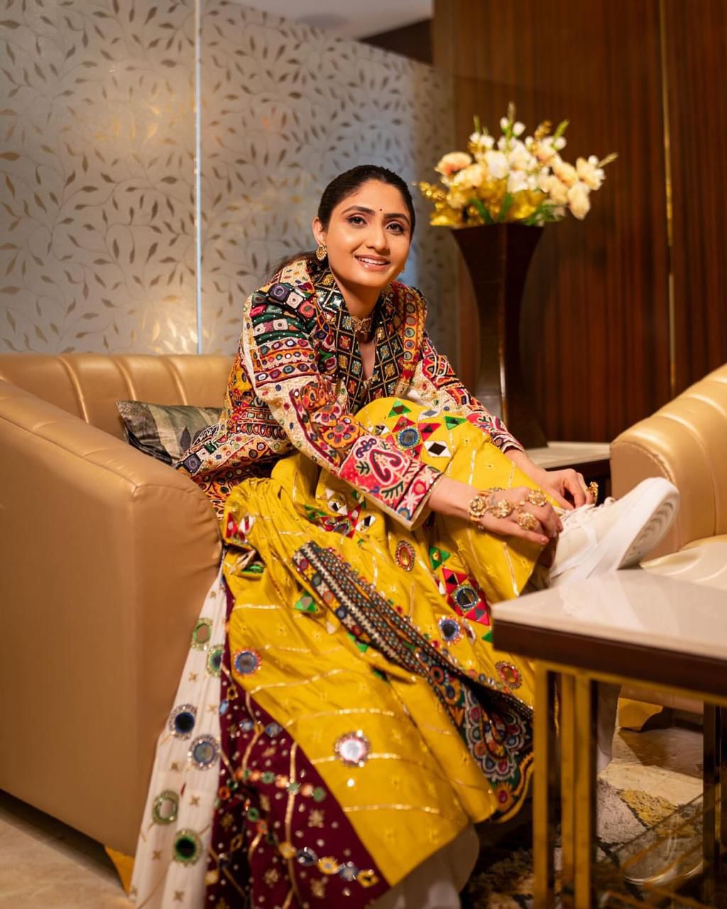Mandira Moods With Koti Navratri Lehenga Choli