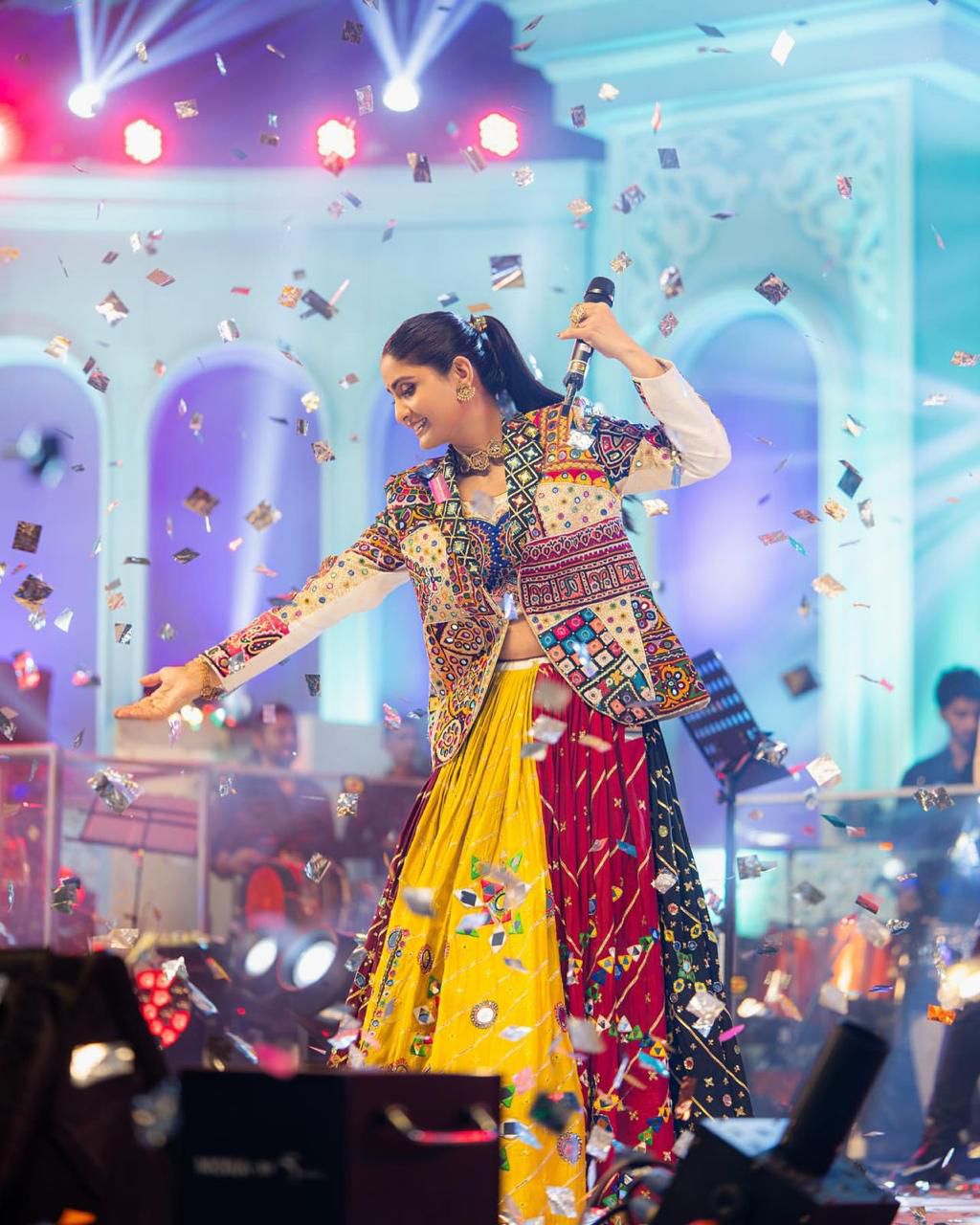 Mandira Moods With Koti Navratri Lehenga Choli