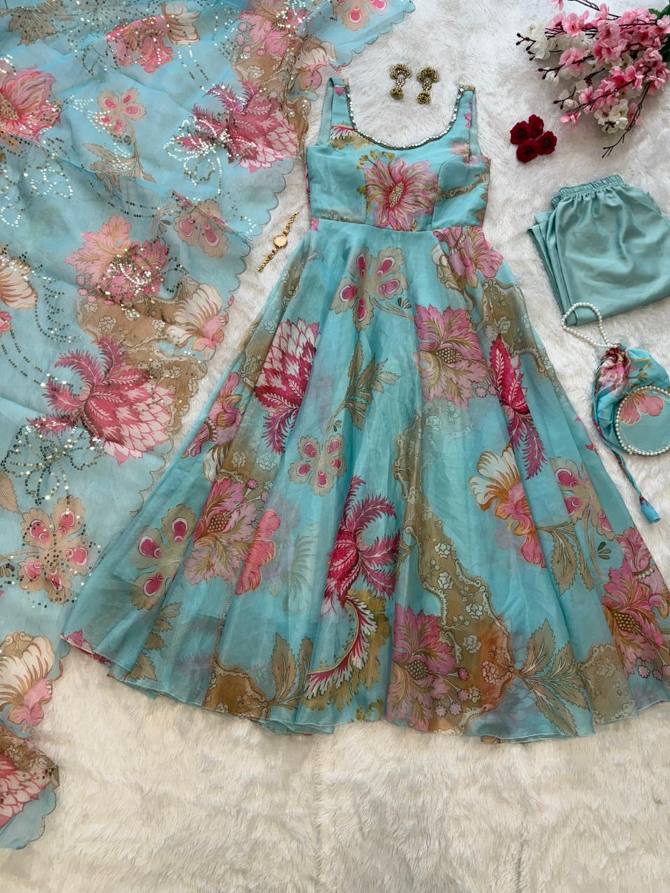 Shahi Silsila Salwar Suit (With Batwa Bag)