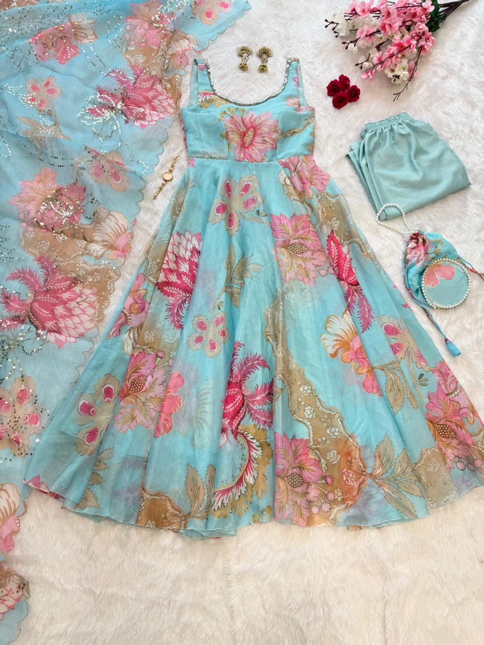 Shahi Silsila Salwar Suit (With Batwa Bag)