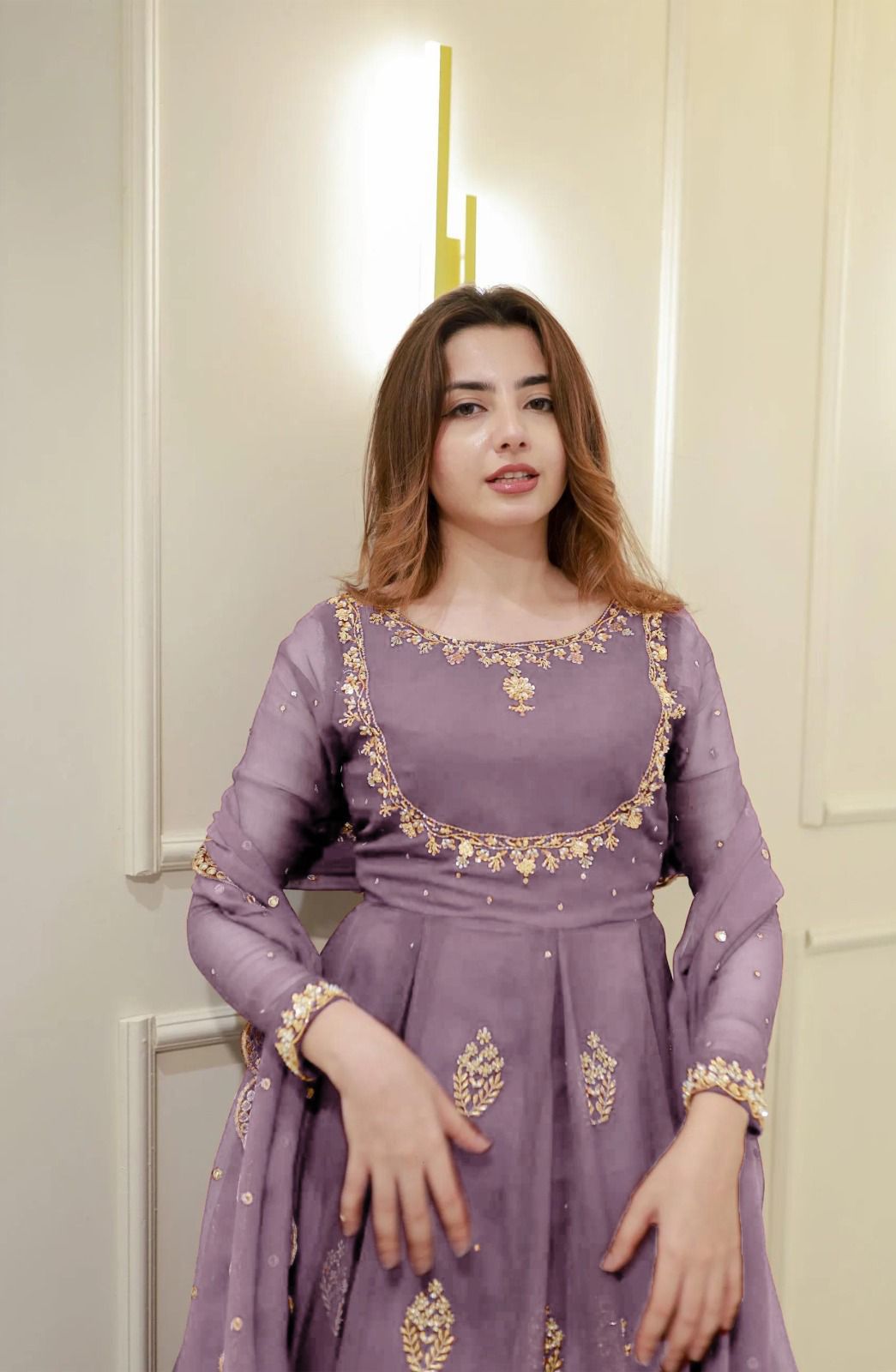 Zia Zephyr Gown With Dupatta
