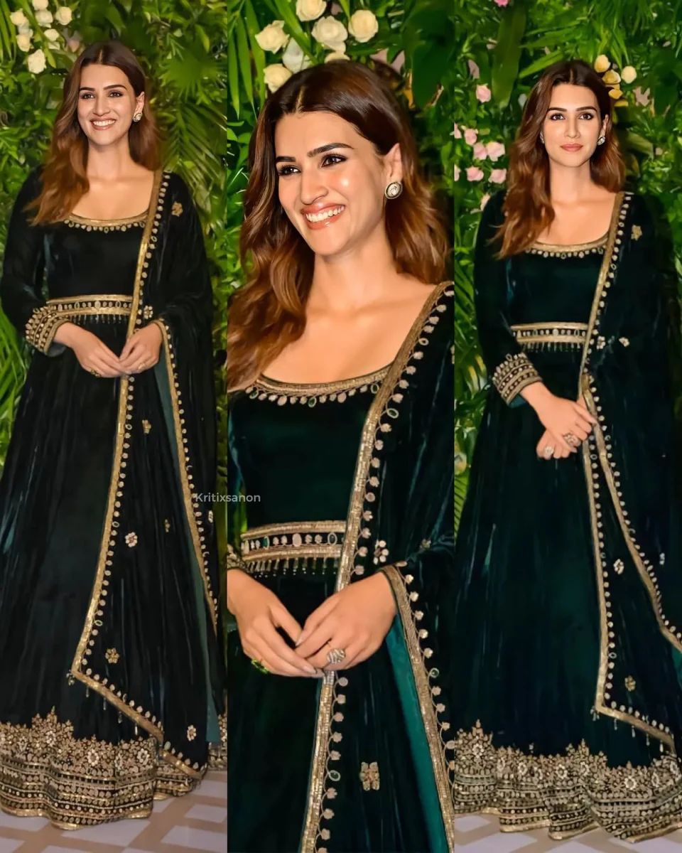 Kriti Sanon Majesty Velvet Gown With Dupatta