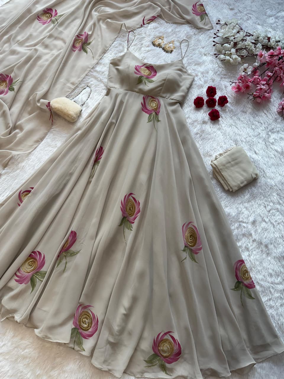 Rosette Glow Anarkali Set
