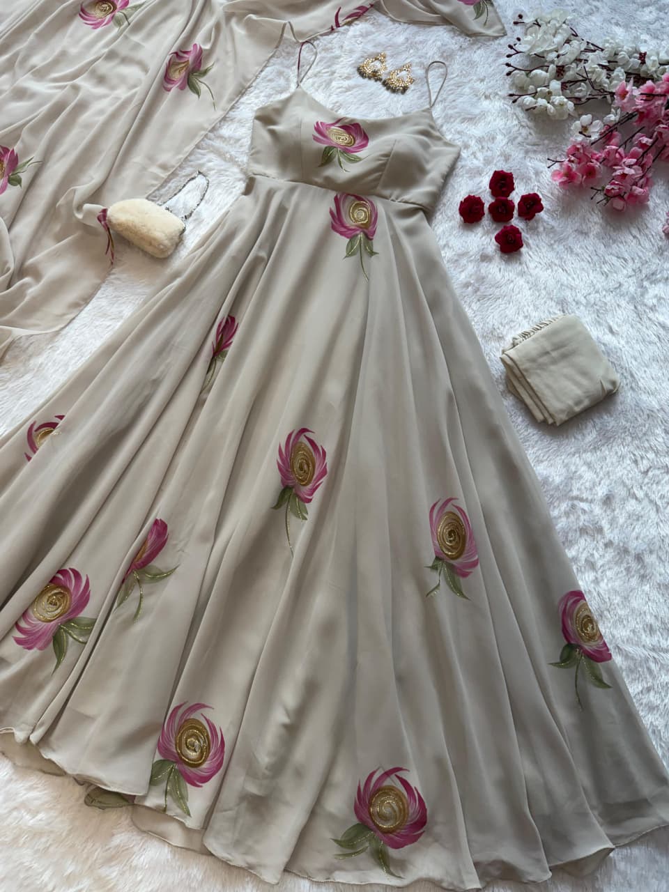 Rosette Glow Anarkali Set